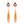 Load image into Gallery viewer, Pair of earrings with pink and orange teardrop-shaped stones on a white background
