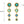 Load image into Gallery viewer, Blue &amp; Green Crystal Chandelier Statement Earrings
