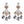 Load image into Gallery viewer, Pair of ornate earrings with gemstones on a white background
