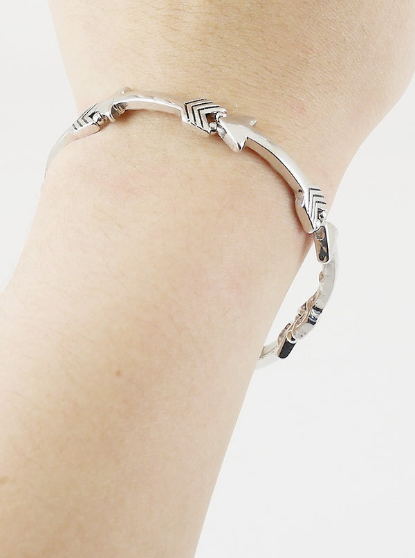 Arrow Stretch Bracelet — Antique Silver or Gold Tone