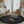 Load image into Gallery viewer, Quilted Vegan Leather Round Floor Mat — Black &amp; Cream | 47"
