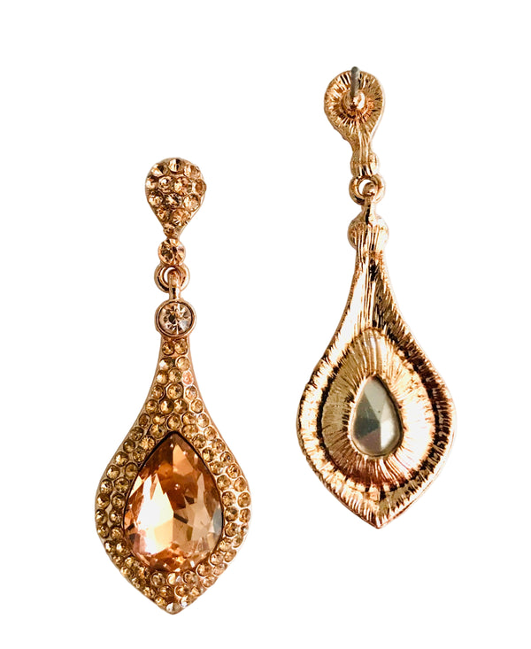 Rose gold chandeliers Statement earrings