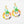 Load image into Gallery viewer, Colorful hexagonal earrings with gold accents on a white background

