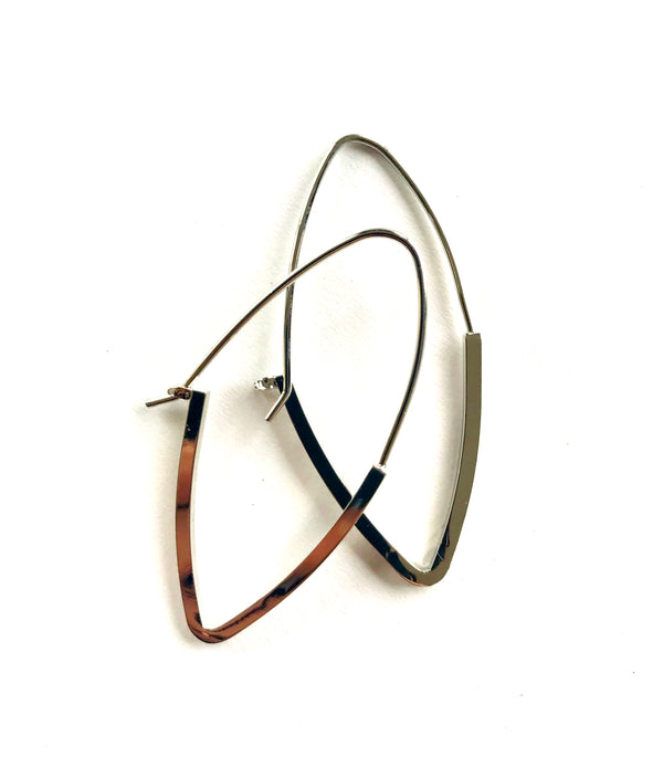 Oval hoops | Silver | Earrings