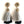 Load image into Gallery viewer, Black &amp; Grey Crystal Tassel Drop Earrings — Gold Tone
