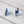 Load image into Gallery viewer, Blue Lightning Bolt Crystal Stud Earrings – 1/2"
