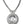Load image into Gallery viewer, Silver necklace with a round pendant on a white background
