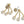 Load image into Gallery viewer, Pair of earrings with gold and pearl design on a white background
