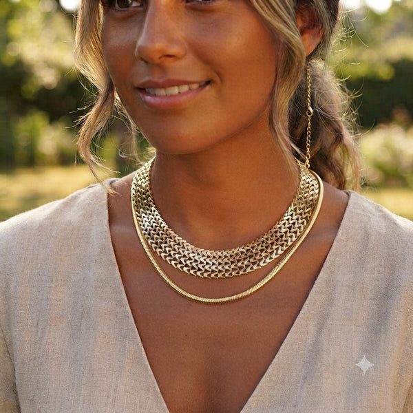 Gold Snake | Timeless 15" Chain Snake Necklace