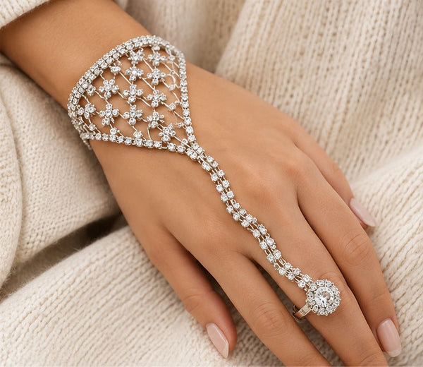 Hand chain worn by model