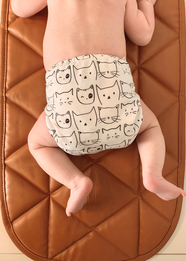 Quilted Vegan Leather Changing Mat & Play Mat — Amber
