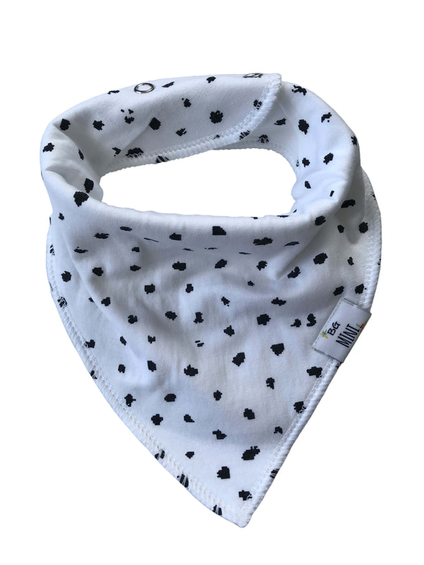 Spotted Pet Bandana Bib — Black & White Print