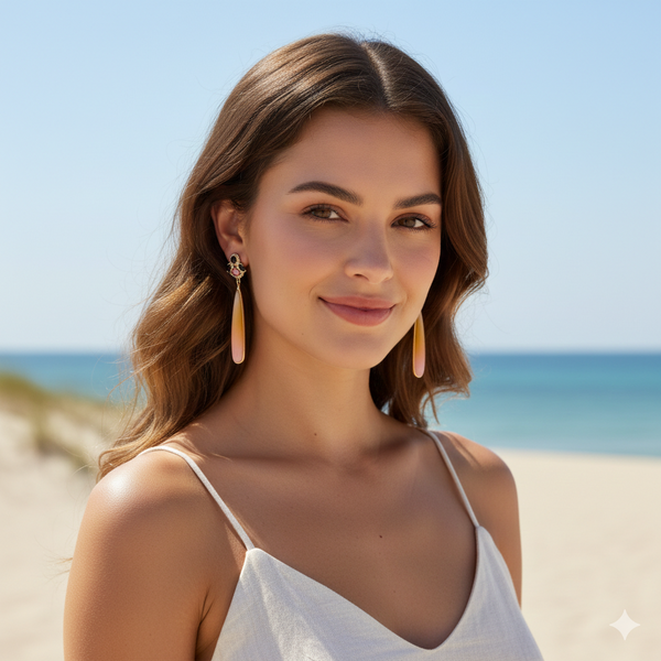 Statement Orange Earrings