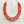 Load image into Gallery viewer, Red beaded necklace on a light wooden surface

