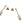 Load image into Gallery viewer, Pair of triangle-shaped earrings with gemstones on a white background
