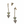 Load image into Gallery viewer, Pair of triangle-shaped earrings with gemstones on a white background
