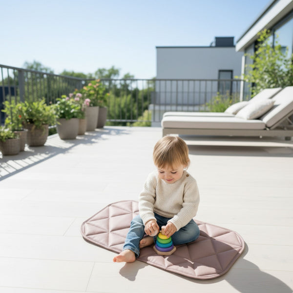Quilted Vegan Leather Mat — Pink