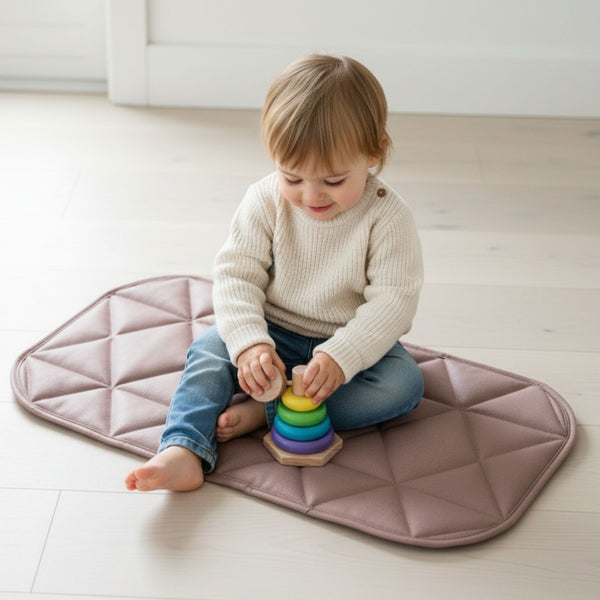 Quilted Vegan Leather Mat — Pink