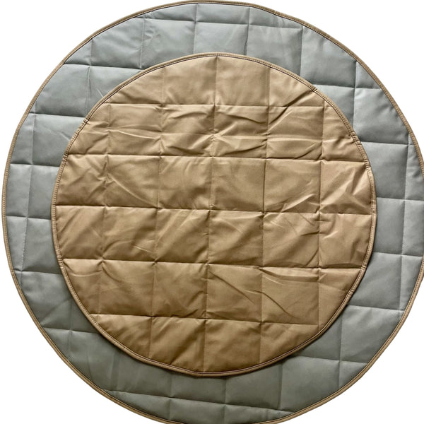 DOG TRAVEL BED | 35'' |  Tan + Gray