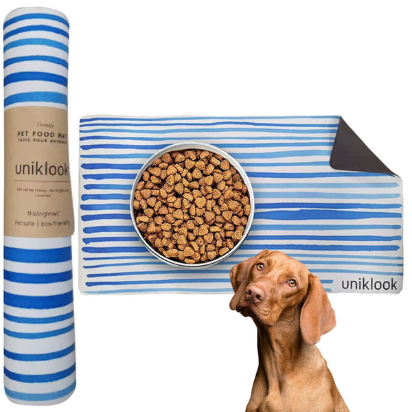 Waterproof Pet Food Mat — Beachy Vibe | 28 x 16.5 in
