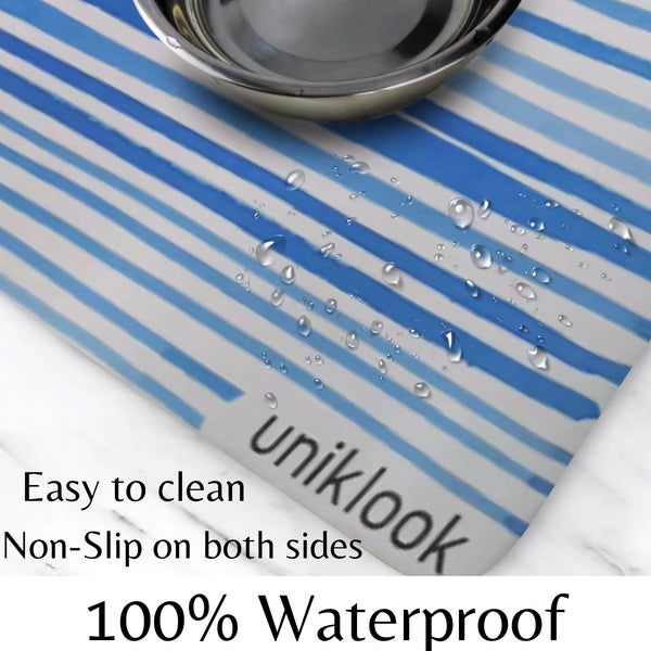 Waterproof Pet Food Mat — Beachy Vibe | 28 x 16.5 in