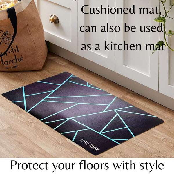 Waterproof Vegan Leather Pet Feeding Mat — Avant-Garde Teal | 28 x 16.5 in