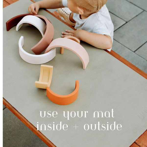 Vegan Leather Baby Changing Mat — Cream & Terra | 16" x 30"