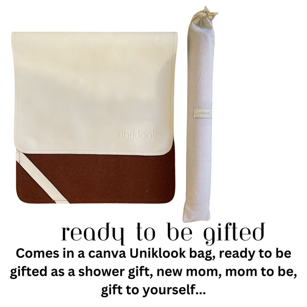 Vegan Leather Baby Changing Mat — Cream | 16" x 30"