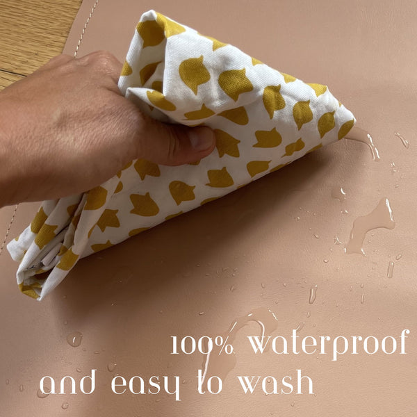 Vegan Leather Baby Changing Mat — Pink | 14" x 22"