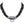 Load image into Gallery viewer, Black &amp; White Seed Bead Layered Western Necklace — Silver Tone
