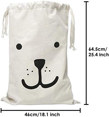 Natural Canvas Drawstring Storage Bag — 25 x 18 Inch