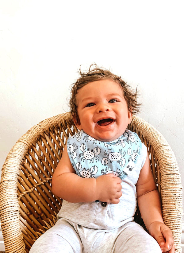 Enzo Organic Cotton Bandana Bibs — Baby Boy