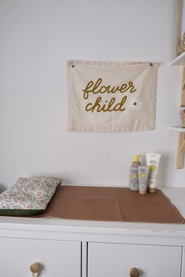 Vegan Leather Baby Changing Mat — Cream & Terra | 14" x 22"