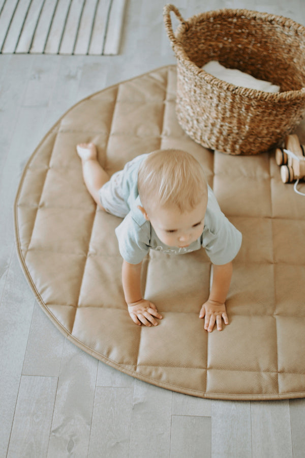 Tan vegan leather changing mat Canada