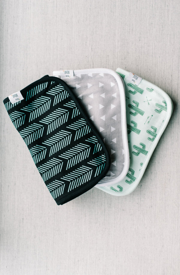 Joe 3-Layer Baby Burp Cloths — 3 Pack | 21" x 10"