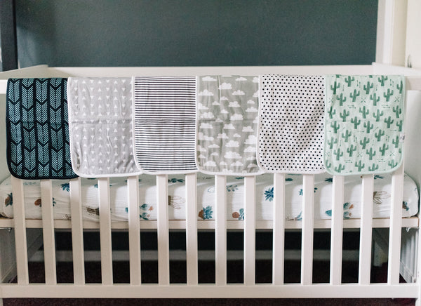 Jules 3-Layer Baby Burp Cloths — 3 Pack | 21" x 10"