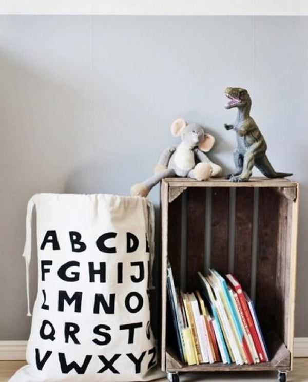 Natural Canvas Drawstring Storage Bag — 25 x 18 Inch