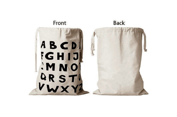 Natural Canvas Drawstring Storage Bag — 25 x 18 Inch
