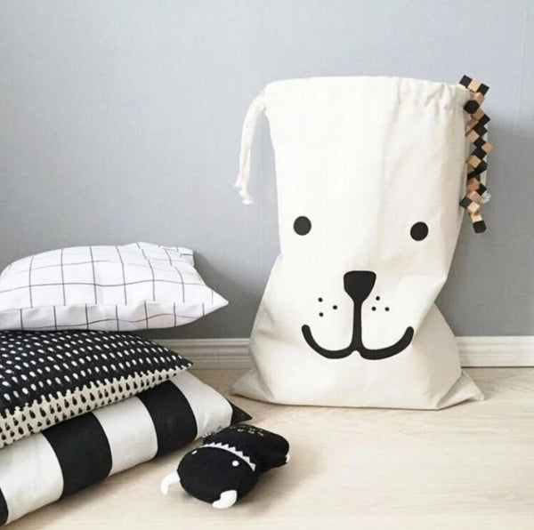 Natural Canvas Drawstring Storage Bag — 25 x 18 Inch