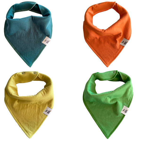 Neo Organic Cotton Bandana Bibs — Solid Colors
