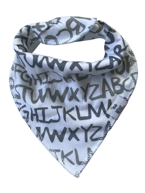 Avery Organic Cotton Bandana Bibs — Black & White Neutral