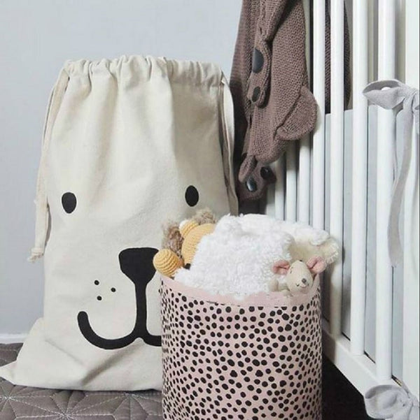 Natural Canvas Drawstring Storage Bag — 25 x 18 Inch