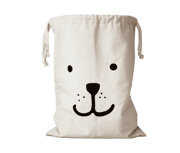 Natural Canvas Drawstring Storage Bag — 25 x 18 Inch
