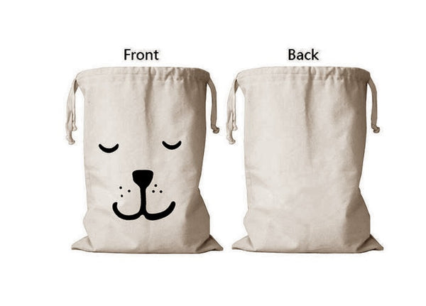 Natural Canvas Toy & Laundry Storage Bag — 25 x 18 Inch